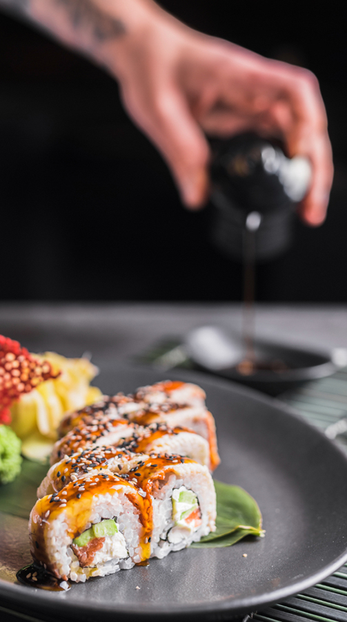 carne de pescado cruda y fresca de sashimi